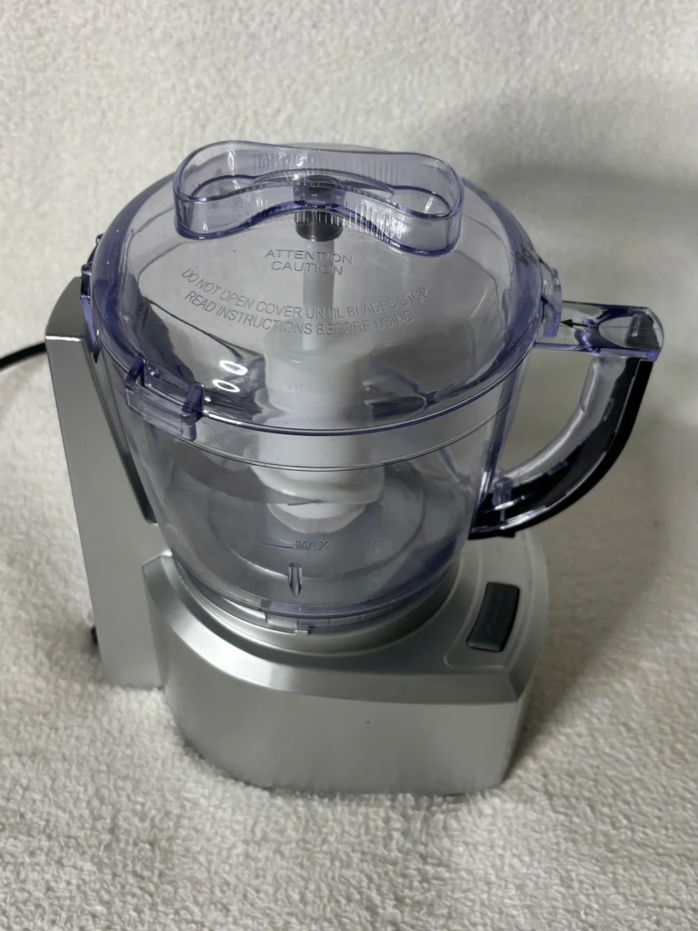 Mueller Compact Food Processor in Silver with Clear Bowl